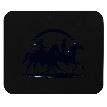 Discover Western Sunset Horseback Riders Mouse Pads