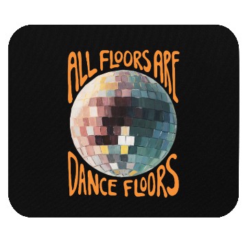 Discover All Floors are Dance Floors - Orange Edition Mouse Pads