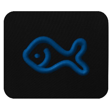 Discover Fish embroidered Mouse Pads