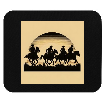 Discover Western Sunset Silhouette Mouse Pads