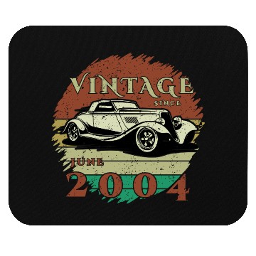 Discover 21st birthday Classic Car - Vintage since 06/2004 Mouse Pads