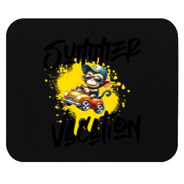 Discover Playful Monkey Driving Toy Car Mouse Pads