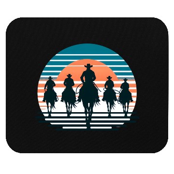 Discover Vintage Cowboy Silhouette Mouse Pads