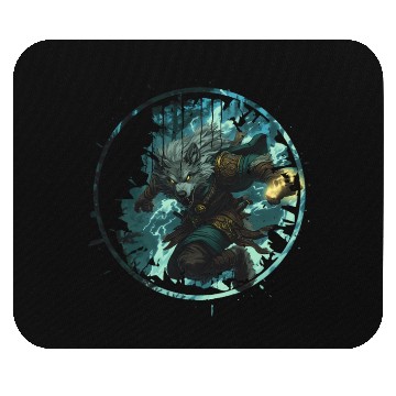 Discover Mystical Werewolf With Magic In The Dark Forest Mouse Pads