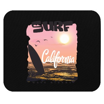 Discover Summer Surf Wave Riders Mouse Pads