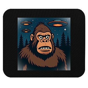 Discover Bigfoot Sasquatch Funny Alien UFO Mouse Pads