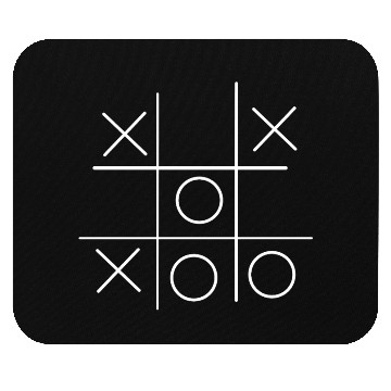 Discover Minimalist Tic Tac Toe Geometric Design Mouse Pads