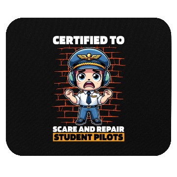 Discover Flight Instructor Certified To Scare Pilot School Mouse Pads