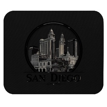 Discover san diego california skyline_modern cityscape art Mouse Pads