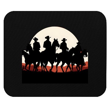 Discover Western Sunset Cowboys Mouse Pads