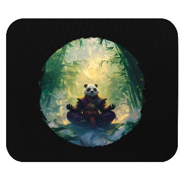 Discover Panda Meditates In A Bright Bamboo Forest Mouse Pads