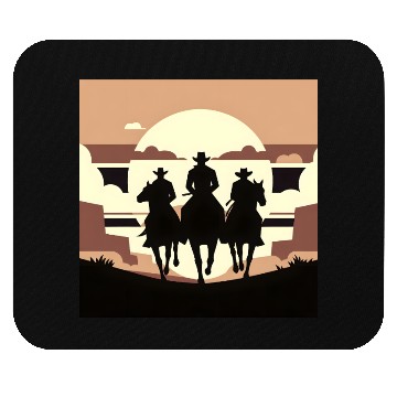 Discover Western Cowboys Riding Mouse Pads