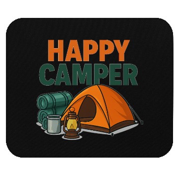 Discover Happy Camper – Cozy Camping Vibes Mouse Pads