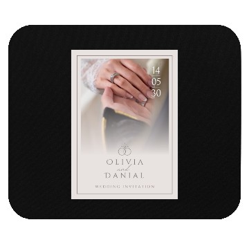 Discover Light Pink Elegant and Minimal Wedding Invitati Mouse Pads
