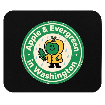 Discover Pacific Northwest Charm Washington Vintage Apple Mouse Pads