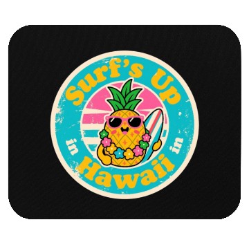 Discover Aloha Vibes Pineapple Surfer Vintage Hawaiian Mouse Pads