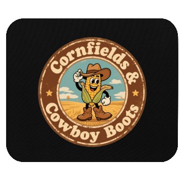 Discover Heart of Nebraska Cornfield Charm Vintage Style Mouse Pads