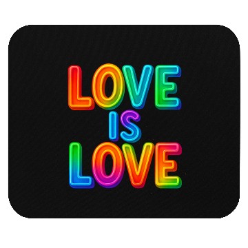 Discover Love Is Love – Neon Rainbow Pride Statement Mouse Pads