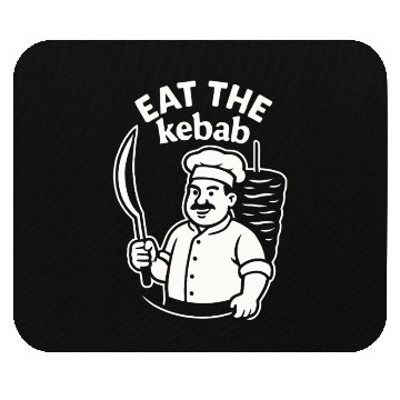 Discover Eat the Kebab – Funny Doner Chef Mouse Pads
