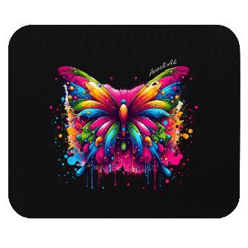 Discover Vibrant Psychedelic Butterfly Artwork Mouse Pads