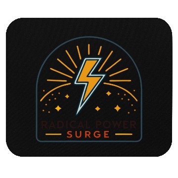 Discover Radical Power Surge Lightning Bolt 80s Mouse Pads