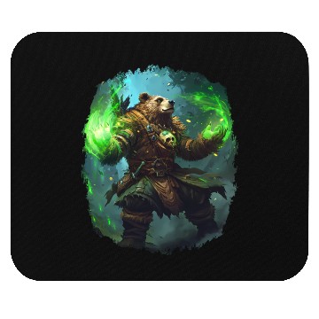 Discover Forest Guardian Channeling Mystic Nature Magic Mouse Pads