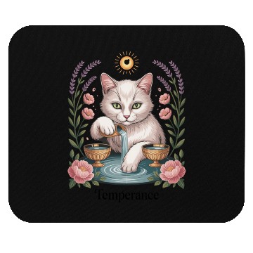Discover Temperance Tarot Cat Card Art Mouse Pads