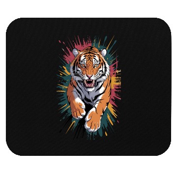 Discover Majestic Tiger Splash Art Mouse Pads