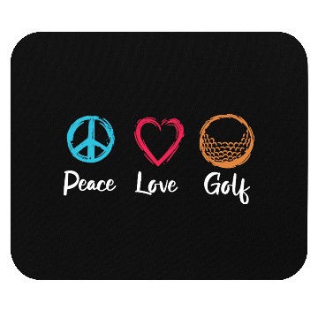 Discover Peace Love Golf Mouse Pads