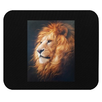 Discover Lion designer logo Mouse Pads