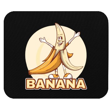 Discover Playful Banana Character Illustration Mouse Pads