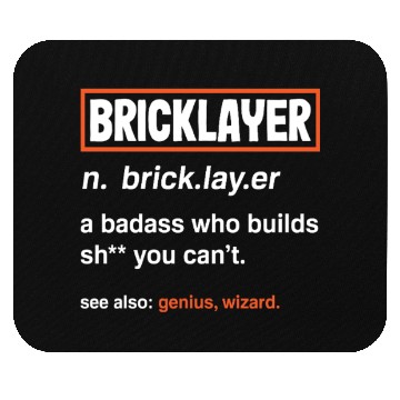 Discover Bricklayer Definition Genius Wizard Humor Mouse Pads