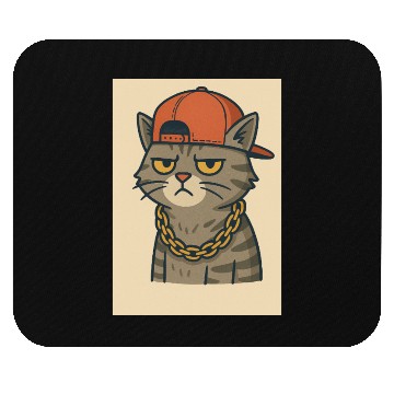 Discover Urban Cat Gangster Illustration Mouse Pads