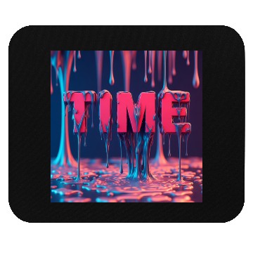 Discover Abstract Dripping TIME Mouse Pads