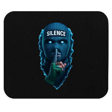 Discover Silence Gangster Mask | Dark Streetwear | Urban St Mouse Pads