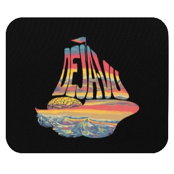 Discover Deja Vu Sunset Sailing Adventure with Brain Waves Mouse Pads
