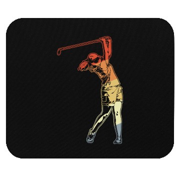Discover Golfer Lady Mouse Pads