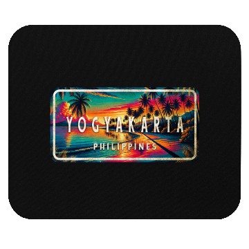 Discover Yogyakarta - Tropical Retro Mouse Pads