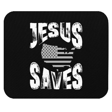 Discover jesus saves usa Mouse Pads