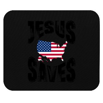 Discover Jesus Saves USA Mouse Pads