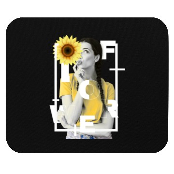Discover Sunflower Girl Mouse Pads
