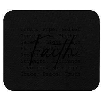 Discover Faith Words Religious Christian Mouse Pads
