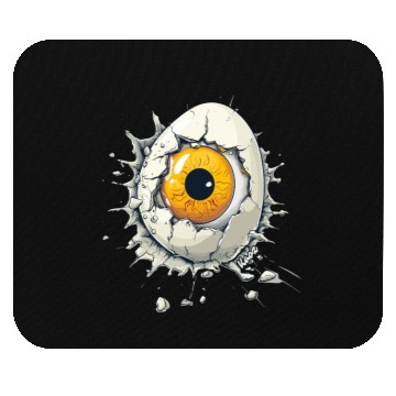 Discover Creepy Orange Eye Hatching from Egg Mouse Pads