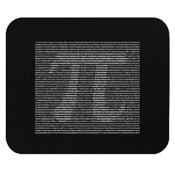 Discover Bold Pi in 3141 Characters - White Print Mouse Pads