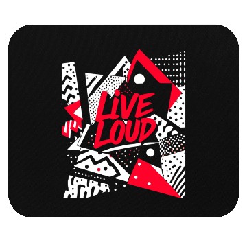Discover Live Loud Bold Typography Mouse Pads