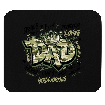 Discover Camo Dad Design Mouse Pads