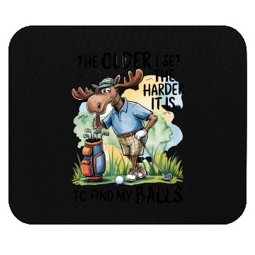 Discover Funny Golf Moose Quote Mouse Pads