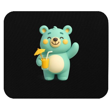 Discover A bear cub with a cocktail Mouse Pads