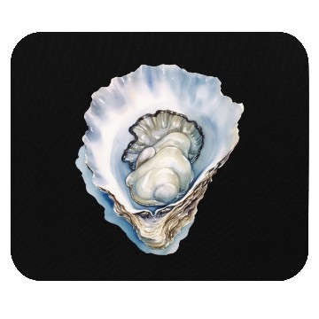 Discover Watercolor Oyster Shell Mouse Pads