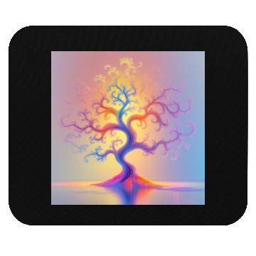 Discover Psychedelic Tree of Light –Minimal Abstract Nature Mouse Pads